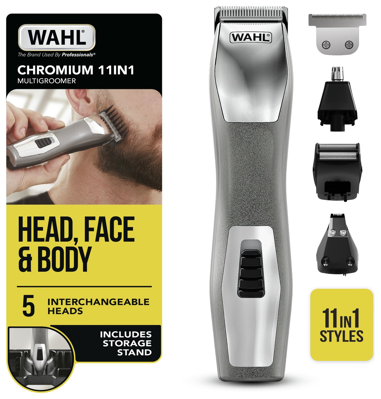 Wahl Chromium Beard Trimmer and Grooming Kit 9855-2417X