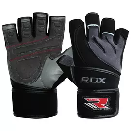 RDX Leather Weight Lifting Gloves with Strap