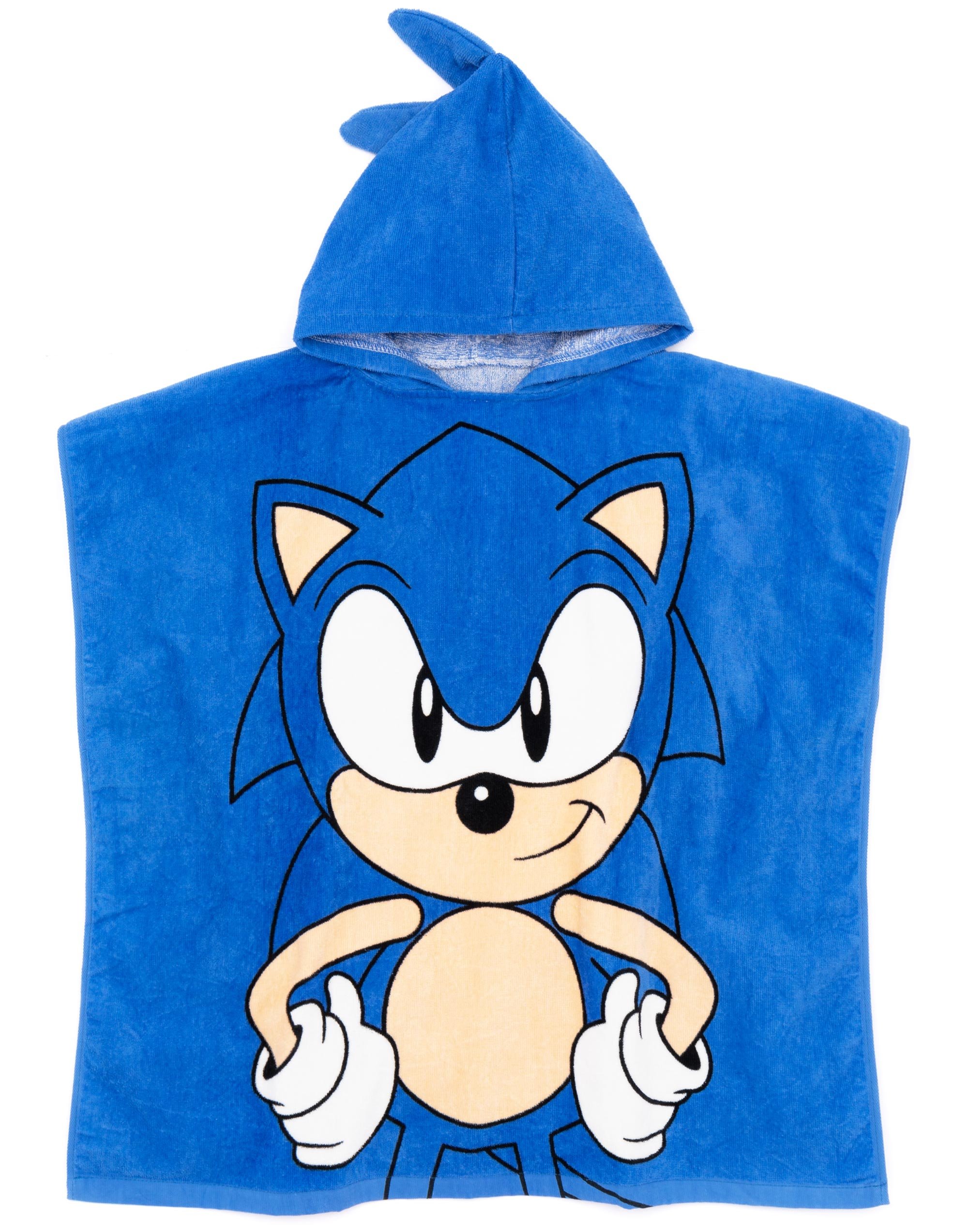 Sonic the Hedgehog Kids Unisex Poncho Towel - Blue