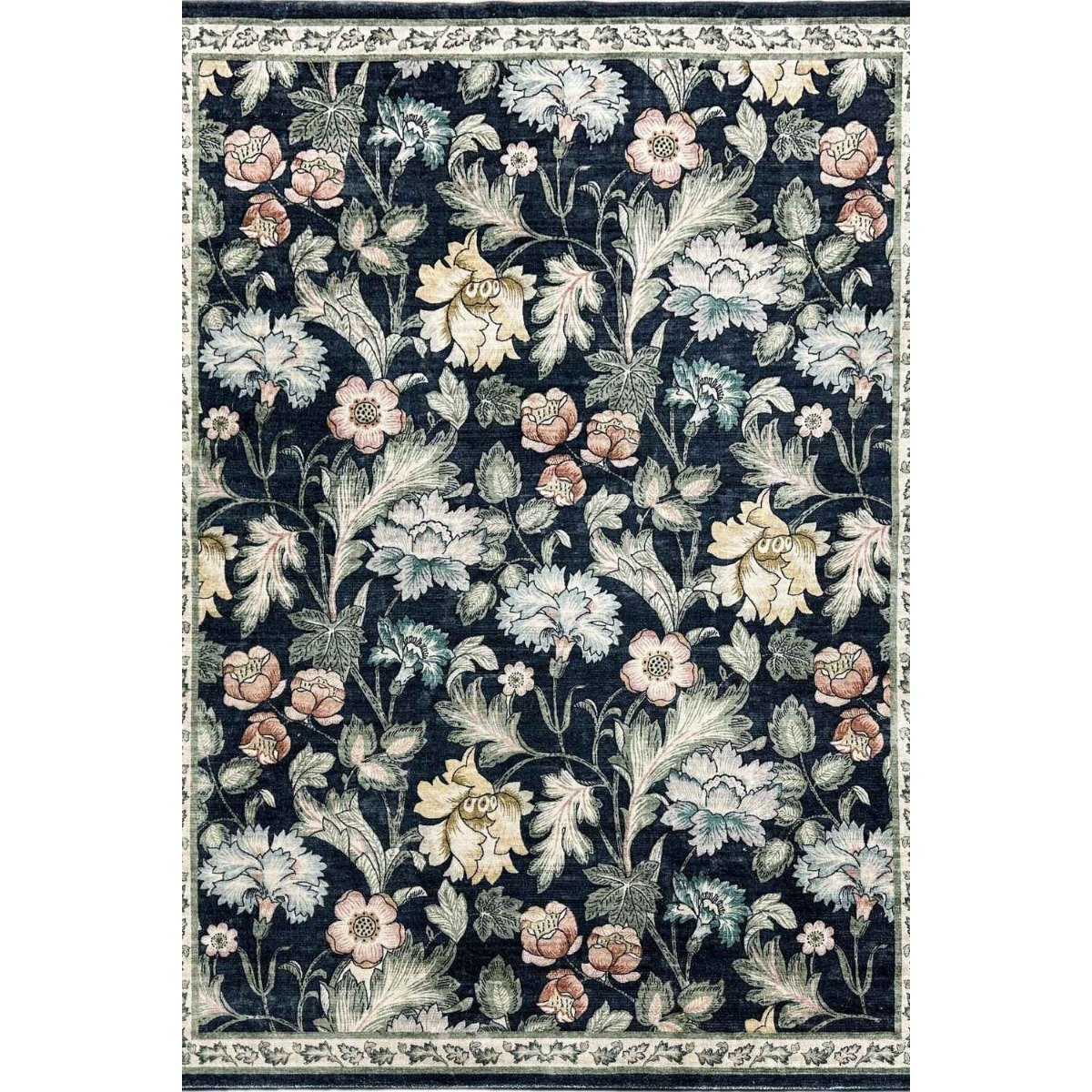 The Rugs Multicoloured Classical Midnight Florals Rug - 120 x 160cm