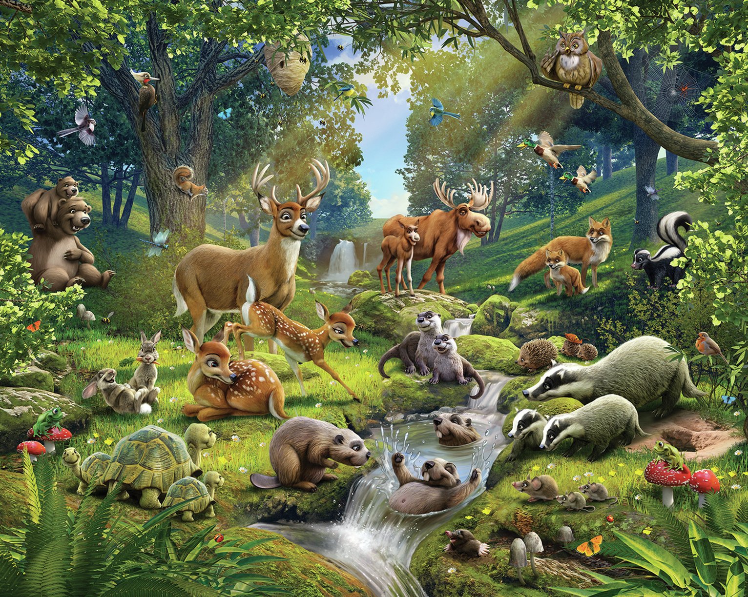 Walltastic Animals of the Forest Kids Wall Mural
