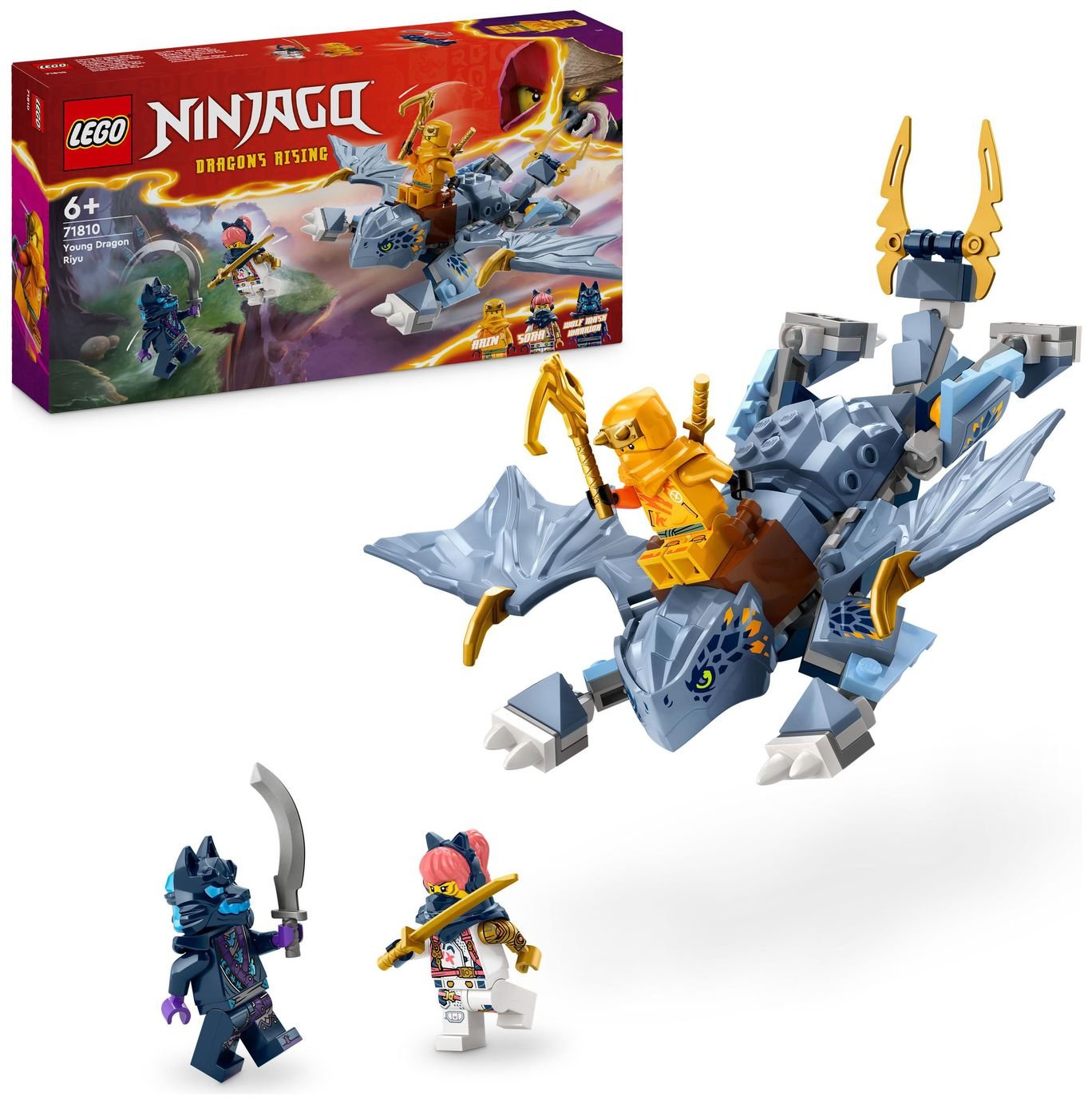 LEGO NINJAGO Young Dragon Riyu Toy with Minifigures 71810