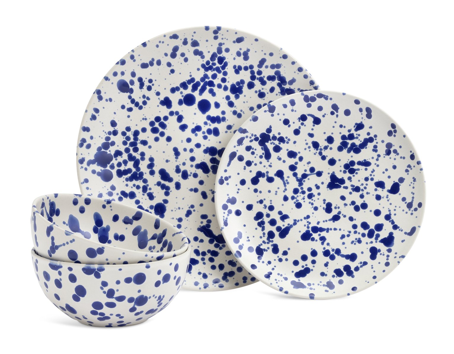 Habitat 60 Jackson 12 Piece Stoneware Dinner Set - Blue
