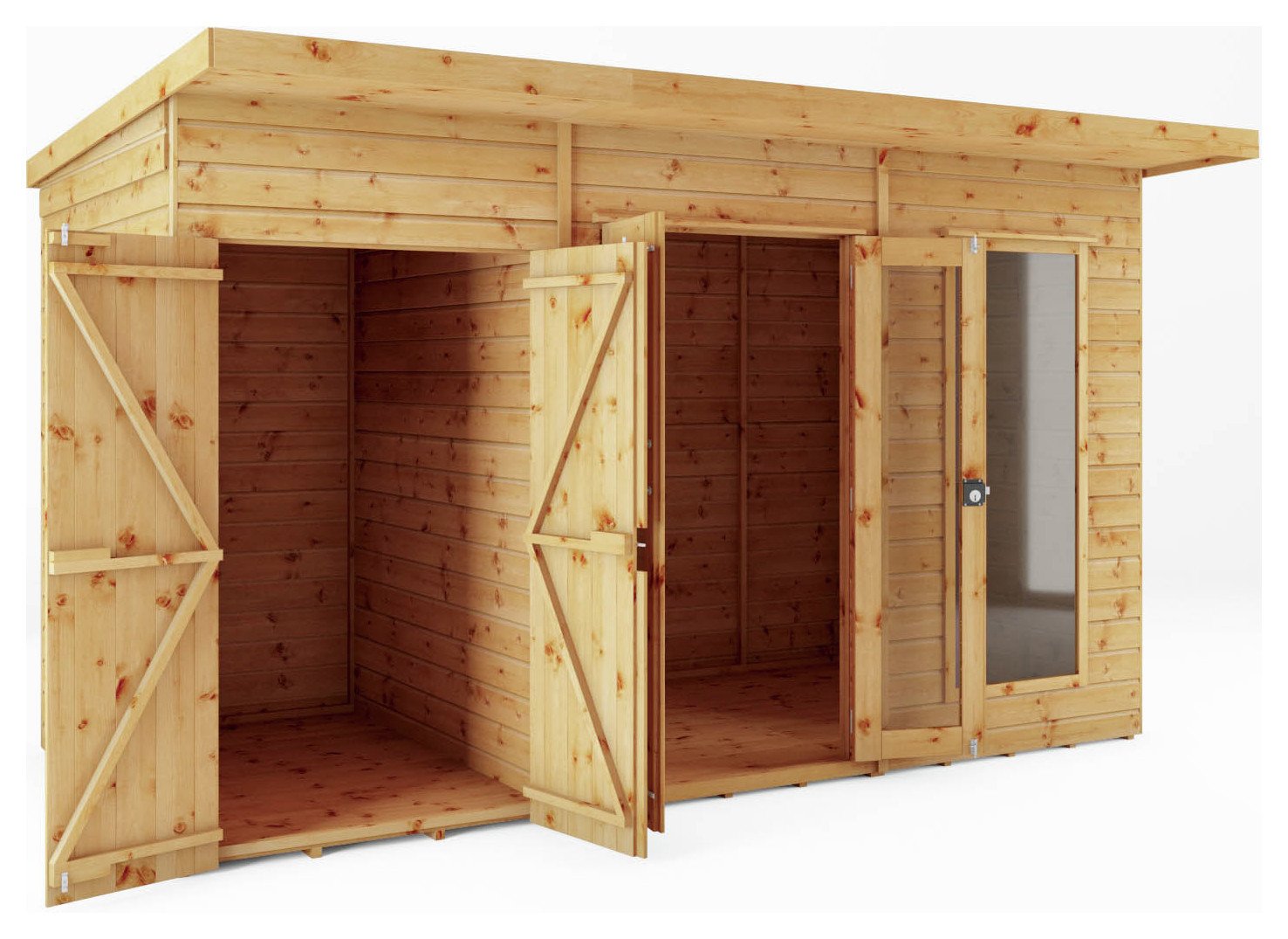 Mercia Maine Summerhouse with Side Shed - 12 x 6ft