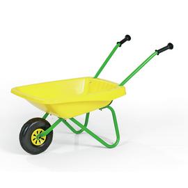 Kids Metal N Plastic Wheelbarrow - Yellow and Green