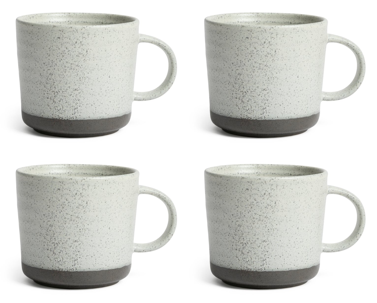 Habitat Textured Ripple Set of 4 Mugs - Neutral