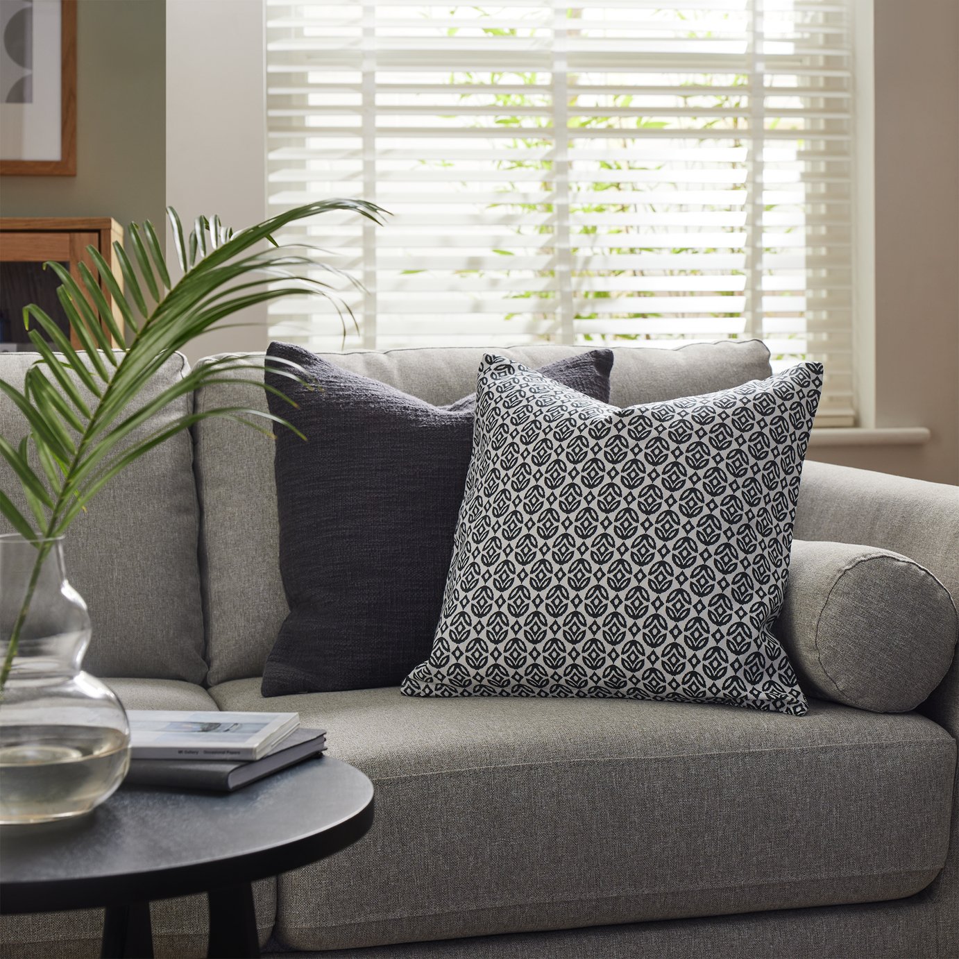 Habitat Timeless Block Print Cushion Cover - 2 Pack -43x43cm