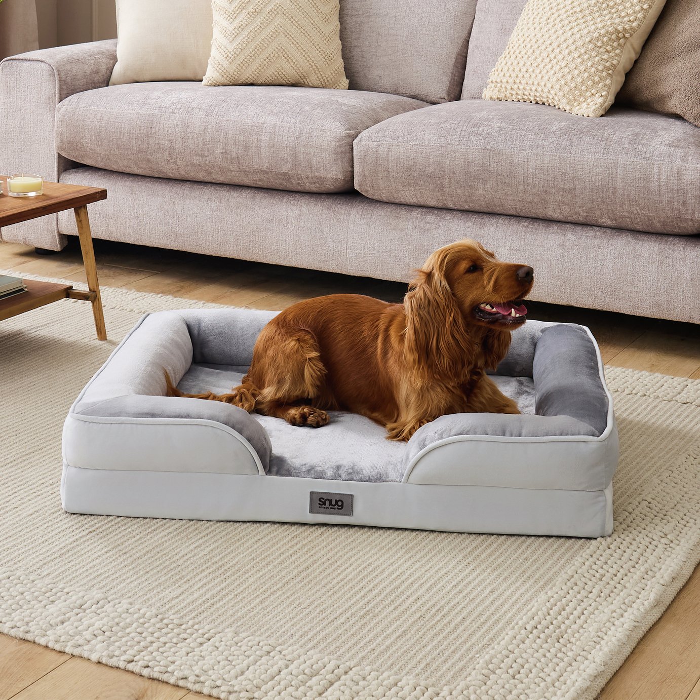 Snug Orthopedic Grey Pet Bed