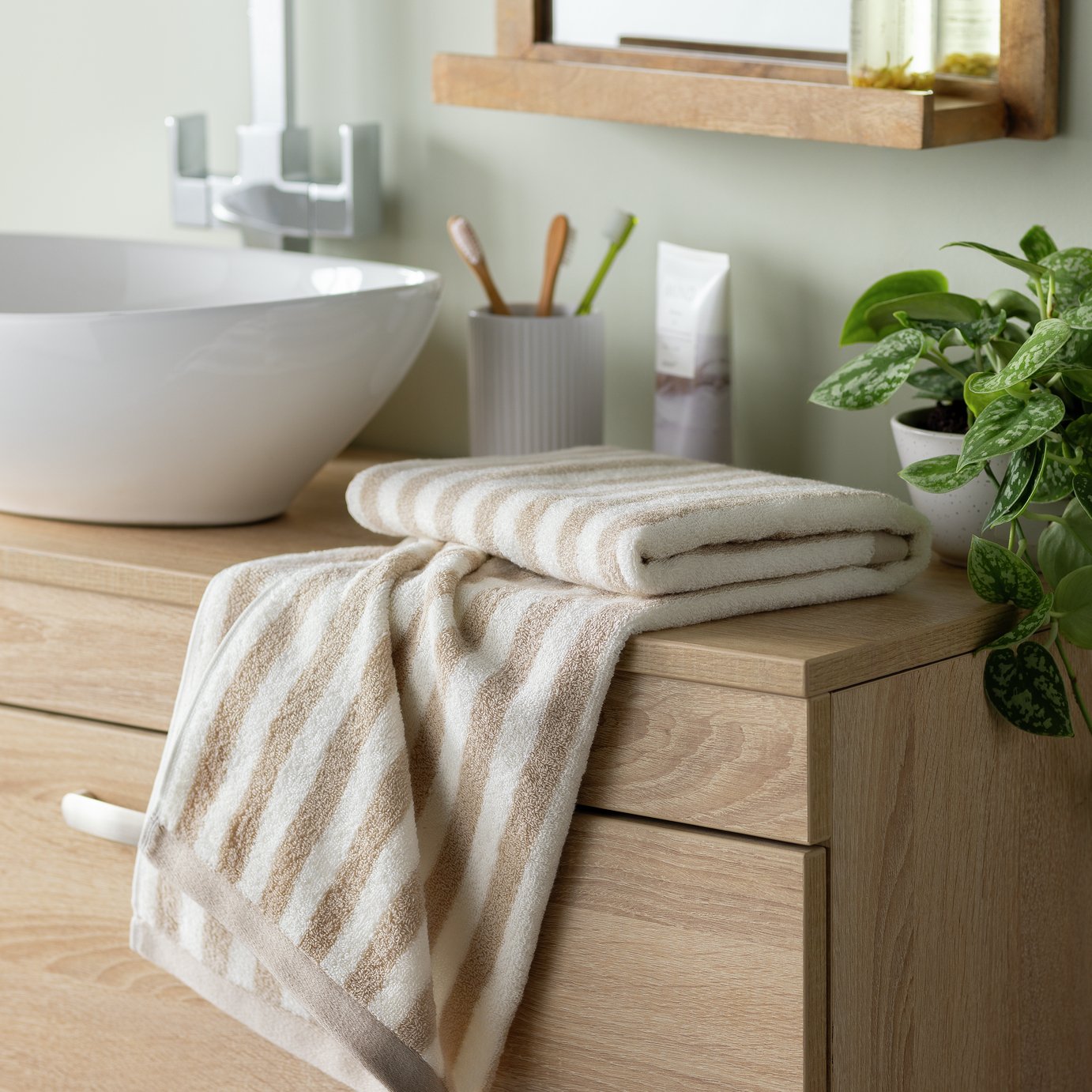 Habitat Stripe Hand Towel