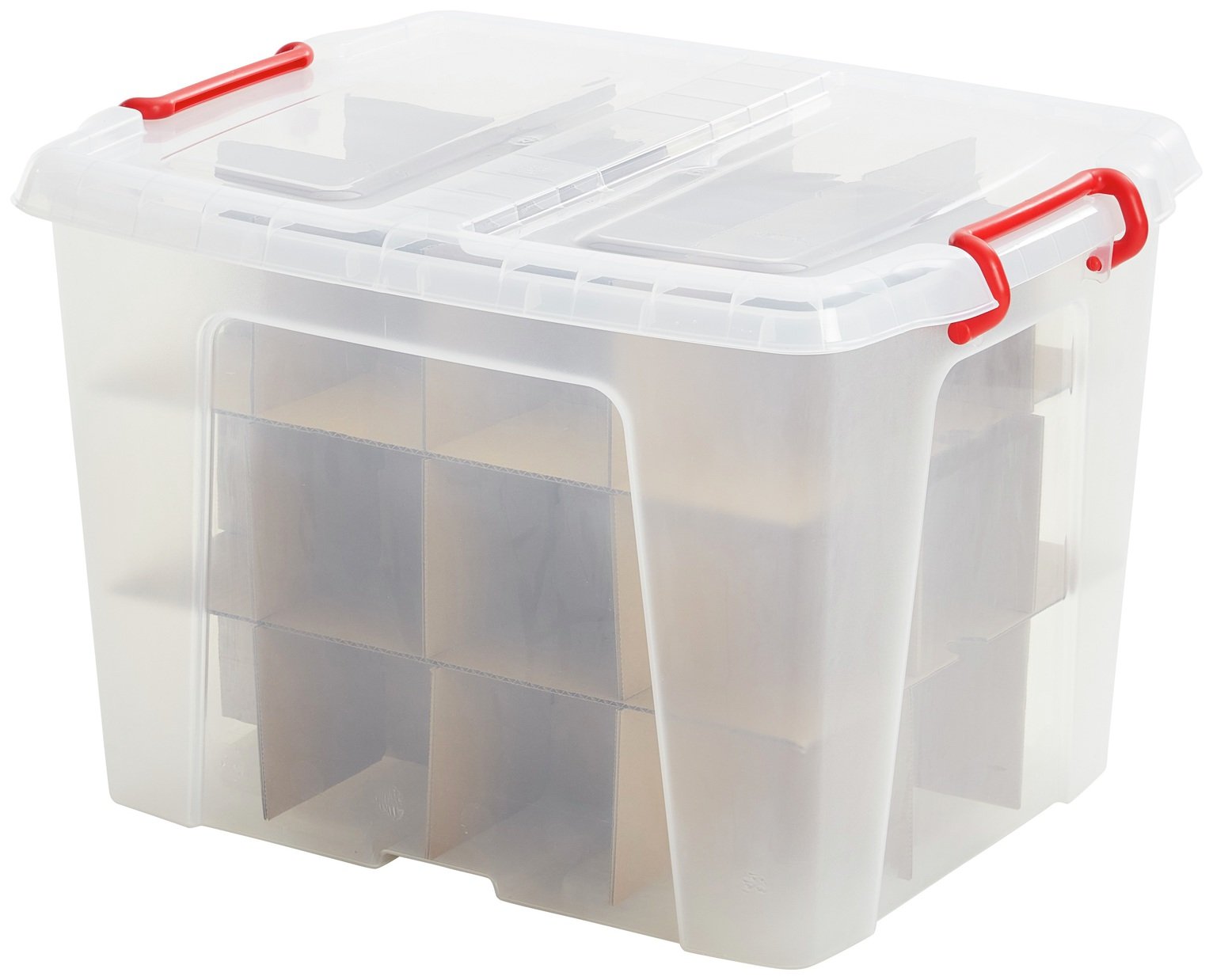 Strata Smart 40L Bauble Plastic Storage boxes with Dividers