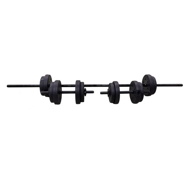 Buy Opti Vinyl Dumbbell and Barbell Set 25kg Dumbbells Argos