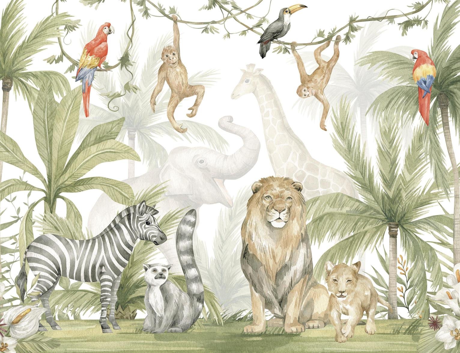 Walltastic Jungle Safari Kids Wall Mural