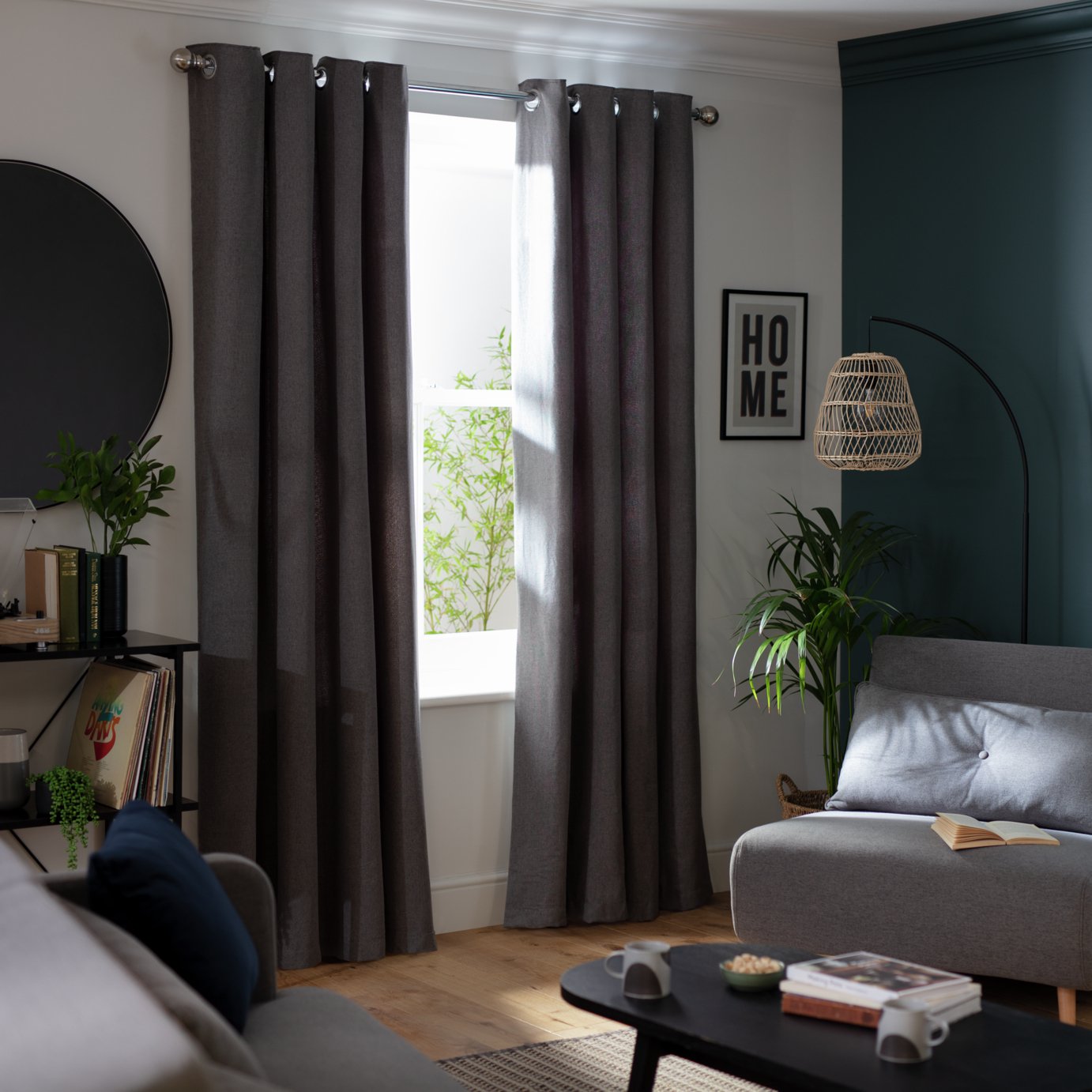 Habitat Brushed Thermal Eyelet Curtain