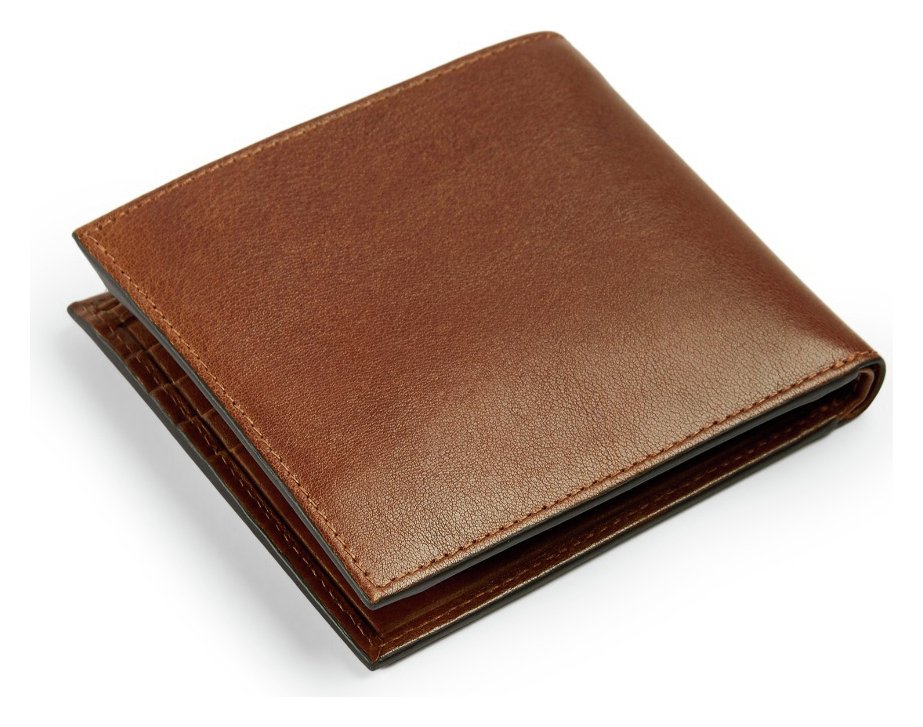 Ted Baker Prug Embossed Tan Leather Wallet