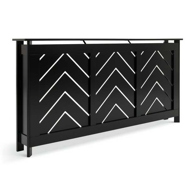 Buy Habitat Chevron Large Radiator Cover Black Radiator covers