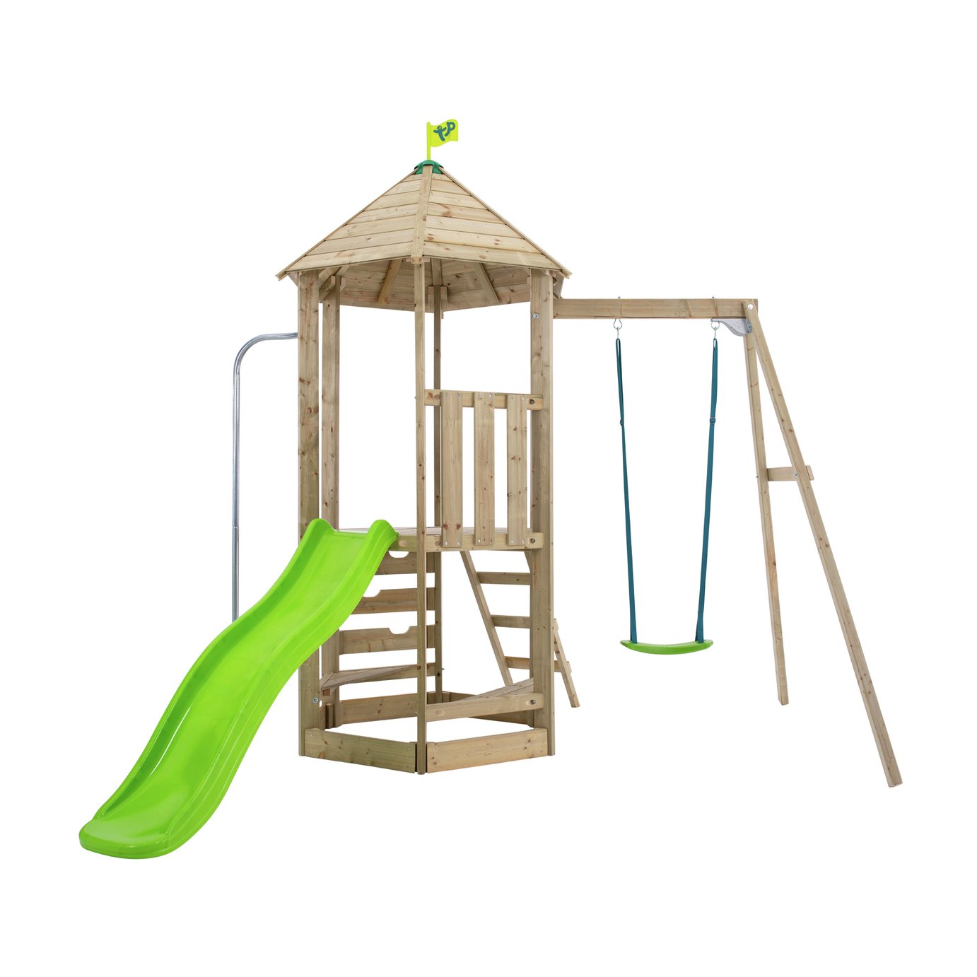 argos wooden swing and slide