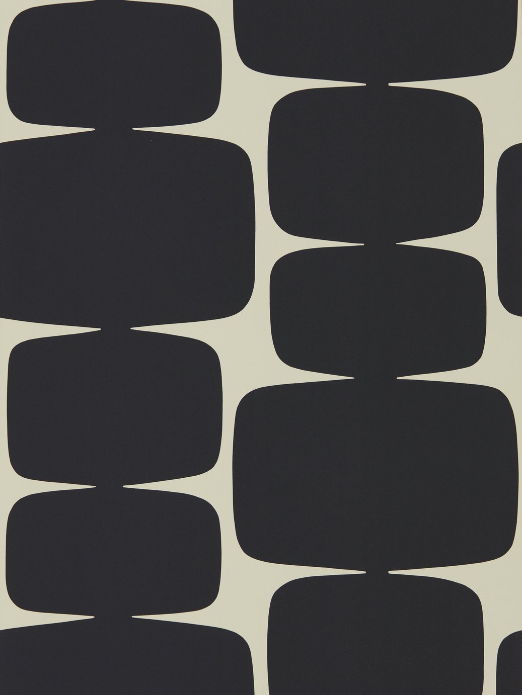 Scion Oversized Abstract Design Black Wallpaper