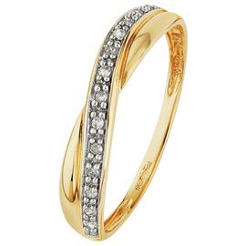 Revere 9ct Gold Diamond Crossover Eternity Ring