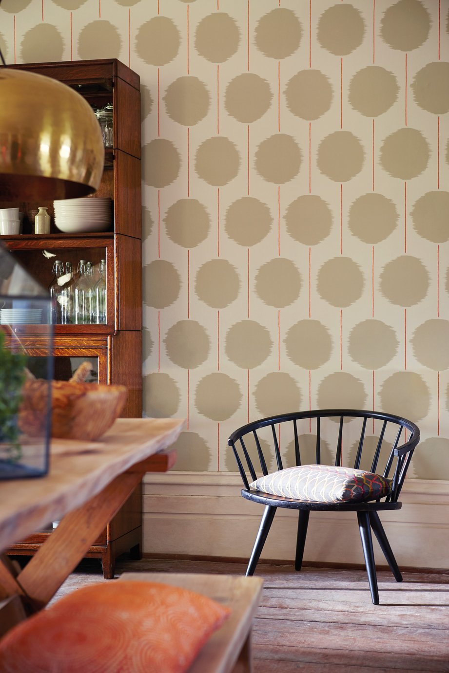 Scion Kimi Chilli Stone Green Wallpaper