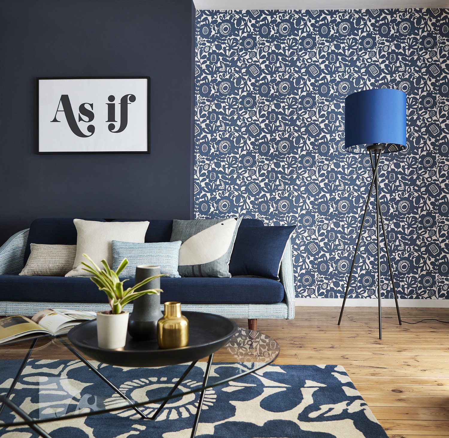 Scion Kukkia Ink Wallpaper