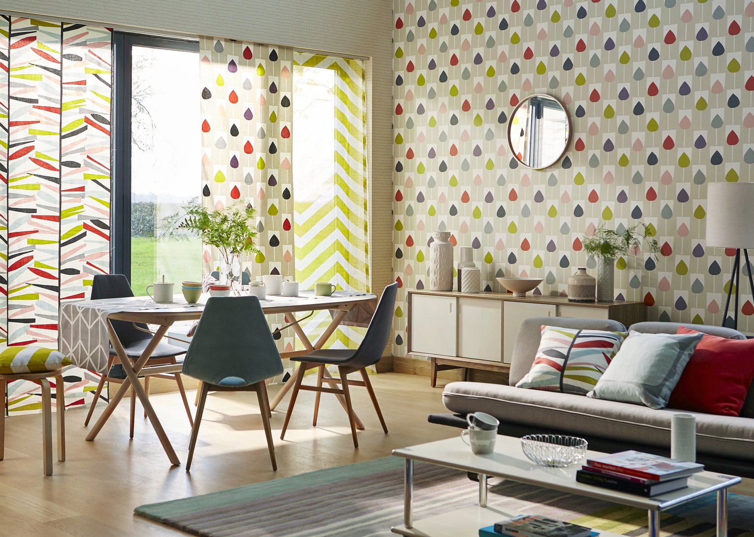  Scion Graphic Tulips Printed Wallpaper