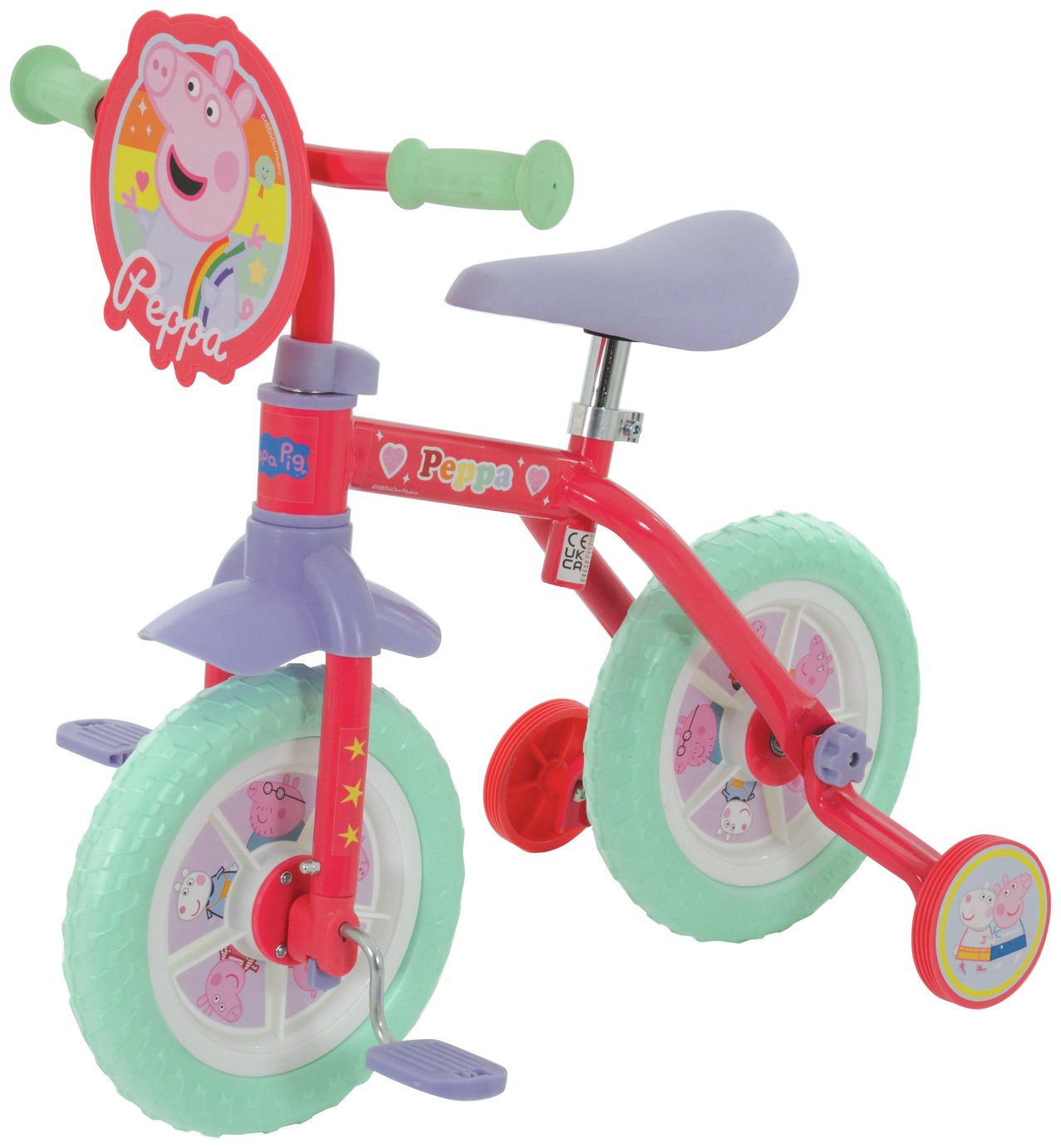 Peppa Pig 10 inch 2-in-1 Balance and Beginner Bike