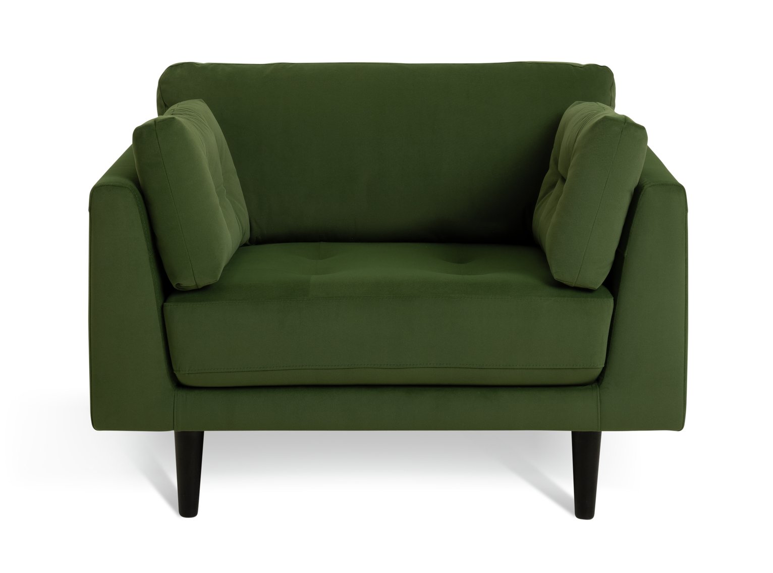 Habitat Kleo Fabric Cuddle Chair - Forest Green
