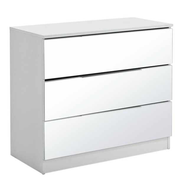 Buy Argos Home Sandon 3 Drawer Chest White And Mirrored