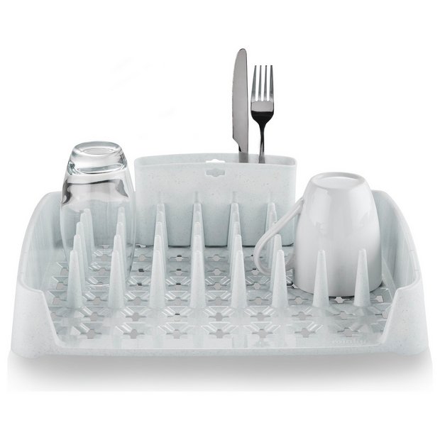 Buy Minky Plastic Dish Rack With Caddy White Dish racks Argos