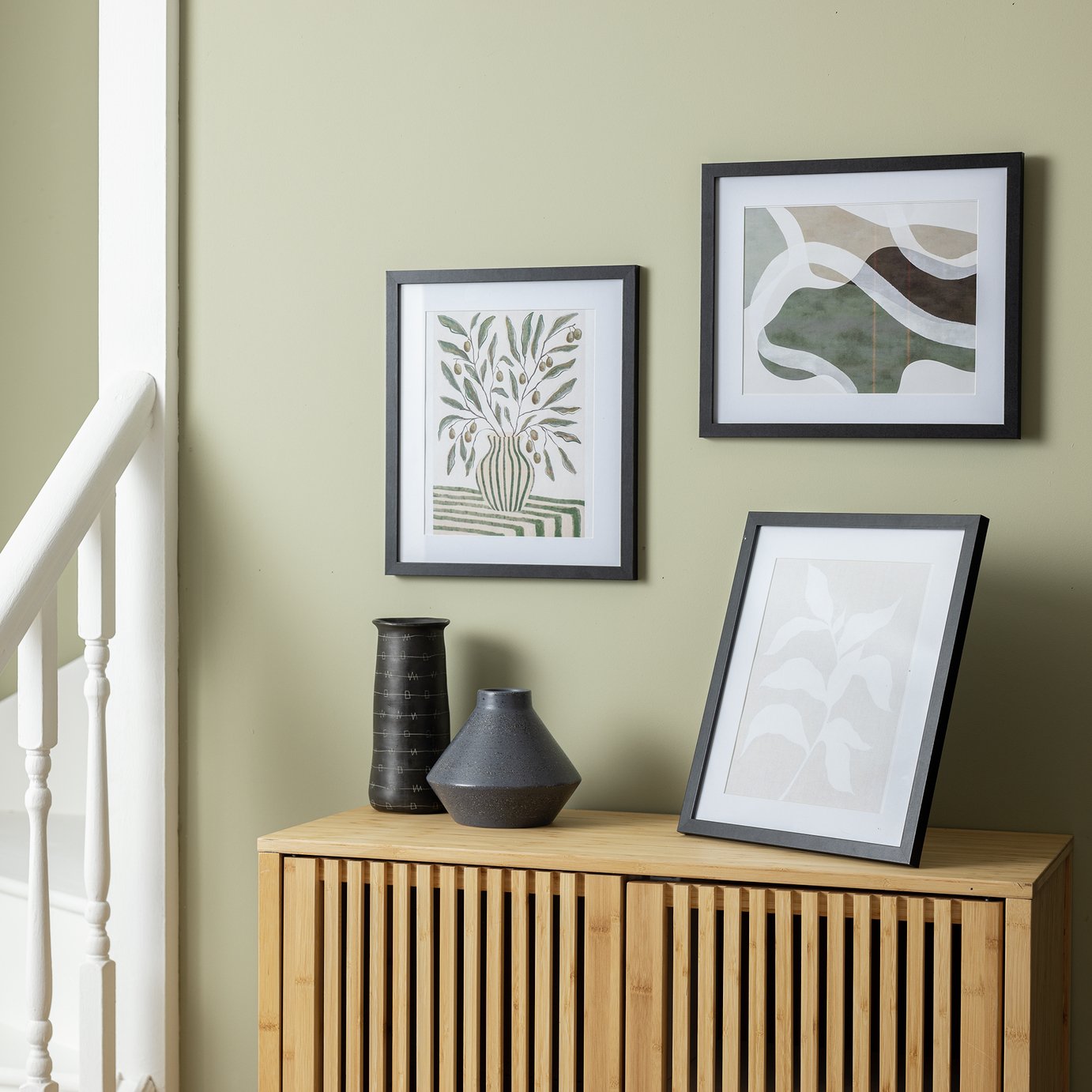 Habitat Black Wooden 3 Pack Picture Frame - Mixed Sizes