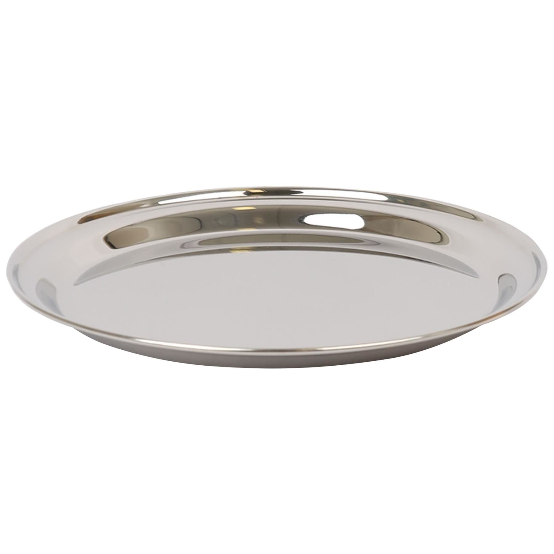 Argon Tableware Round Stainless Steel Serving Tray