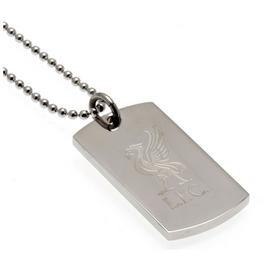 Stainless Steel Liverpool Dog Tag & Ball Chain.