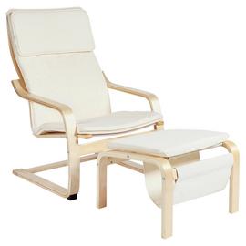 Argos Home Bentwood Chair with Footstool - Natural