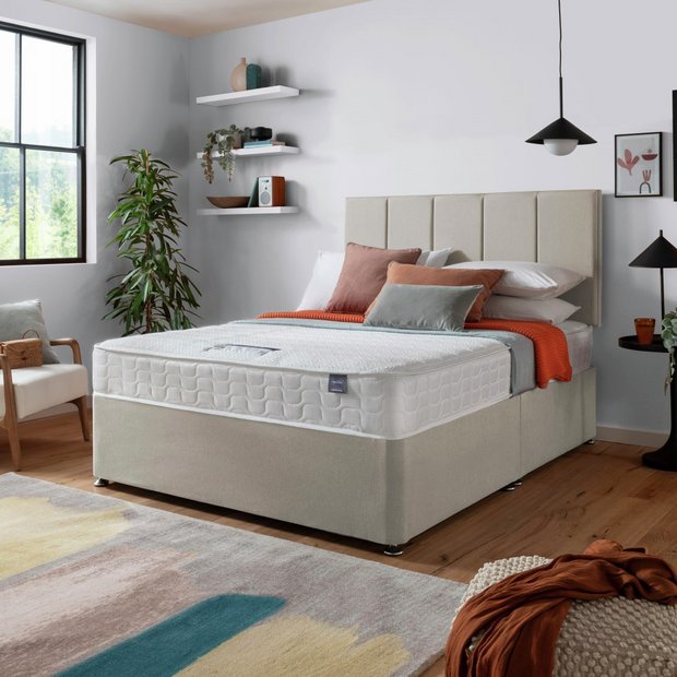 Buy Silentnight Hatfield Double Memory Divan Bed - Sand | Divan beds | Argos