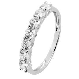 Revere 9ct White Gold Cubic Zirconia Eternity Ring - N