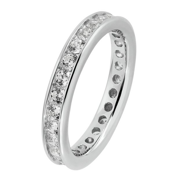 Zirconia eternity store ring