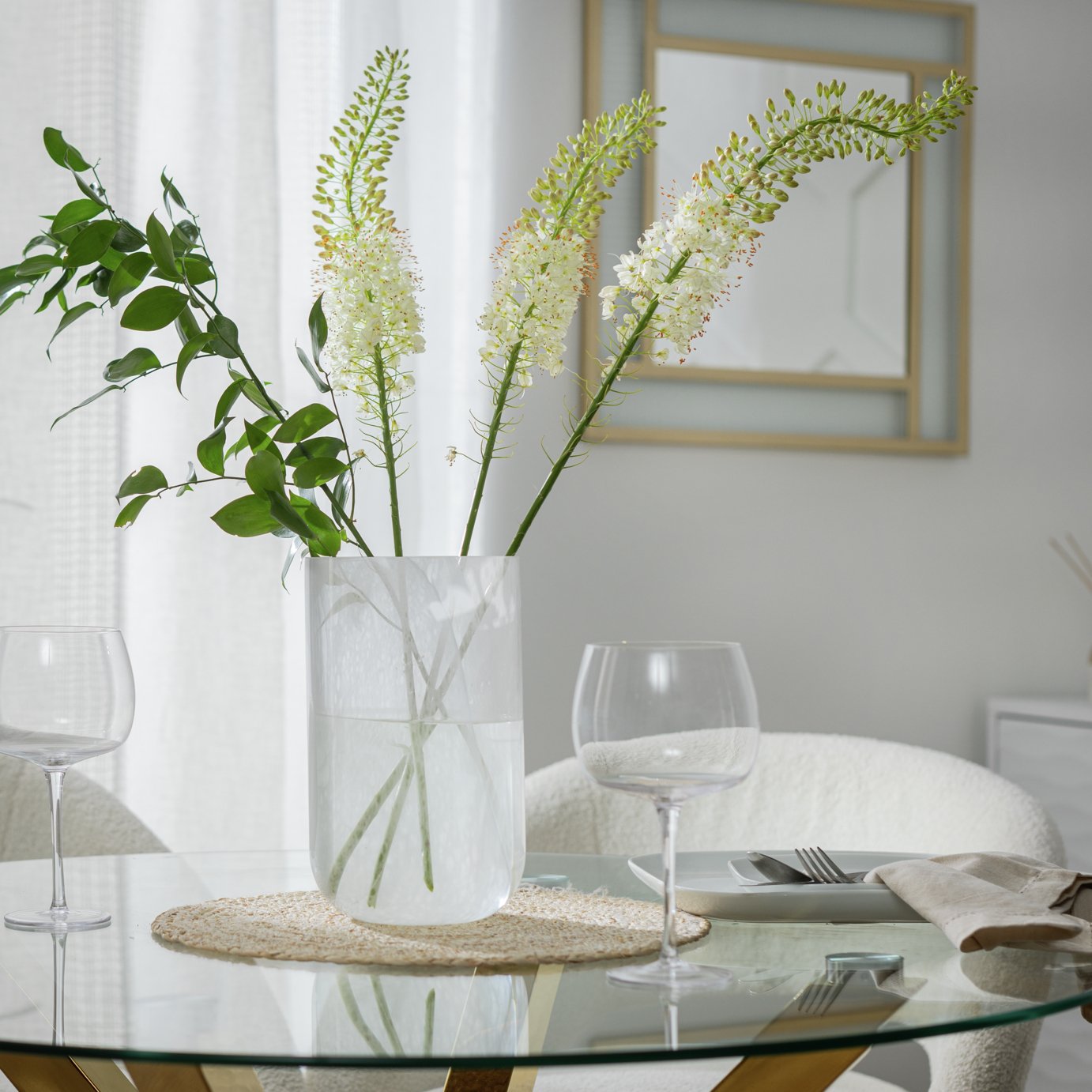 Habitat Alabaster Glass Vase  - Clear