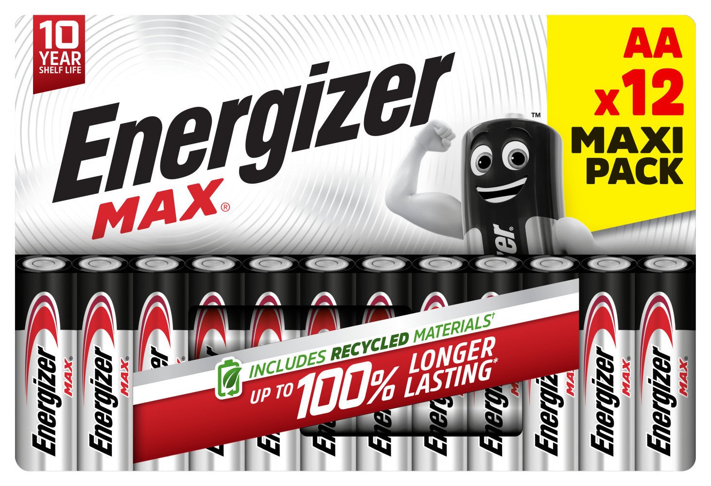Energizer Max Alkaline AA Batteries - Pack of 12