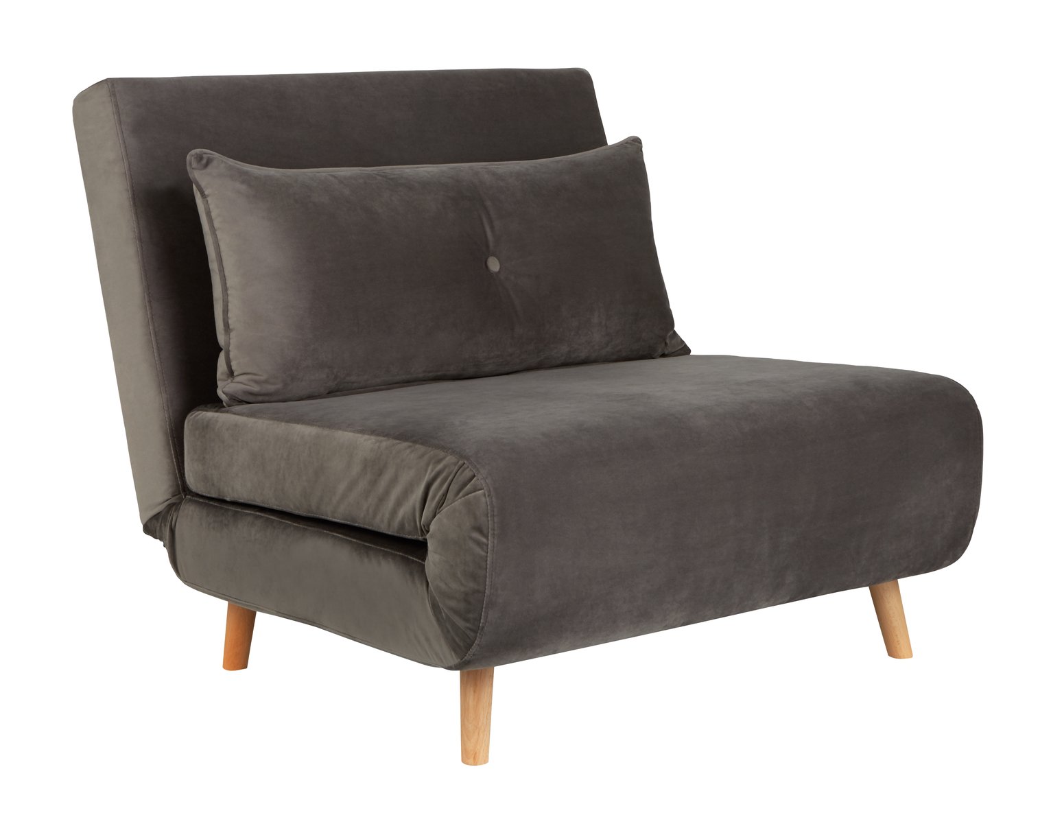 Habitat Roma Velvet Fabric Chairbed - Charcoal