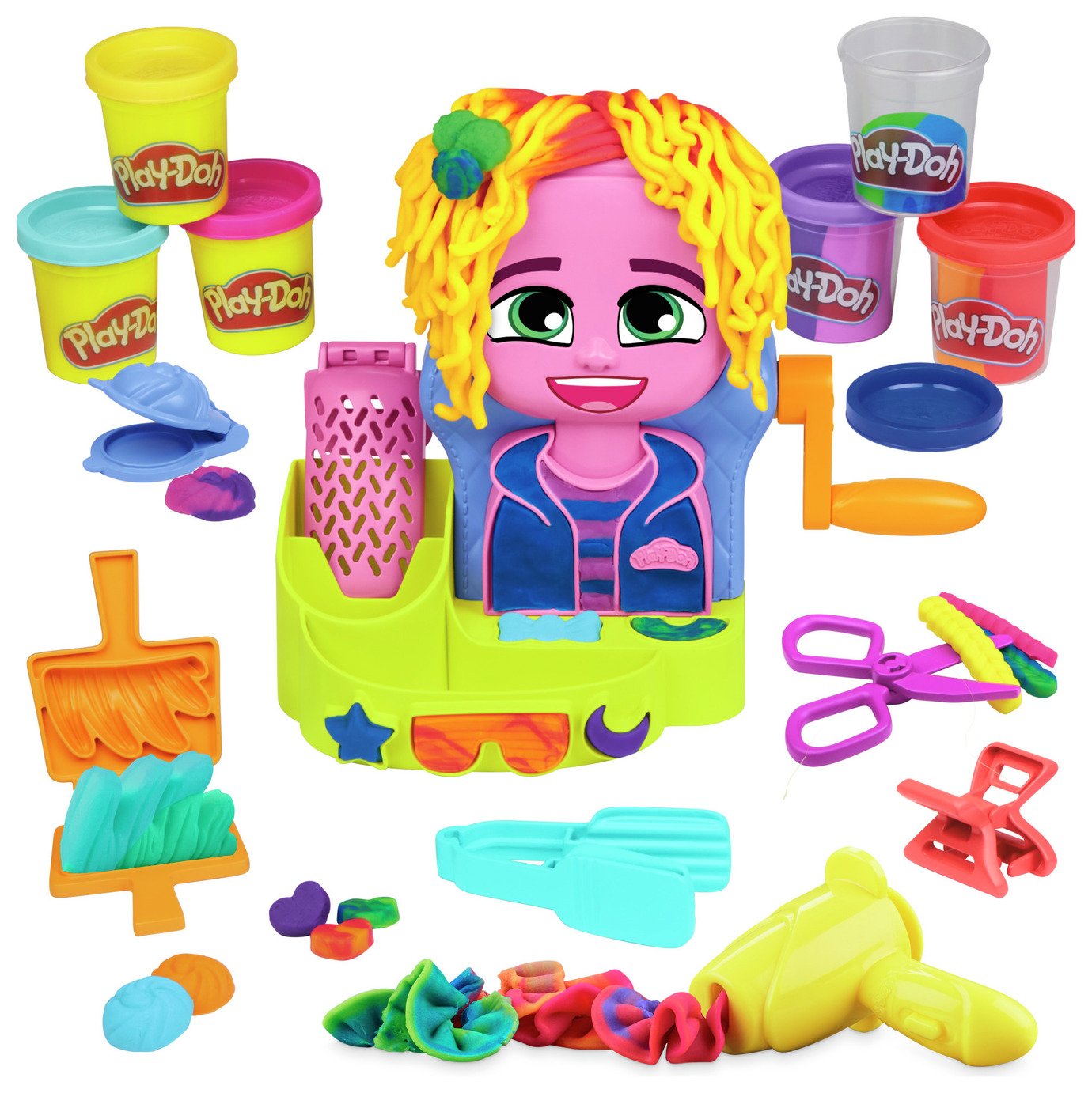 Play-Doh Hair Stylin' Salon 6 Tubs & 7 Accessories Playset