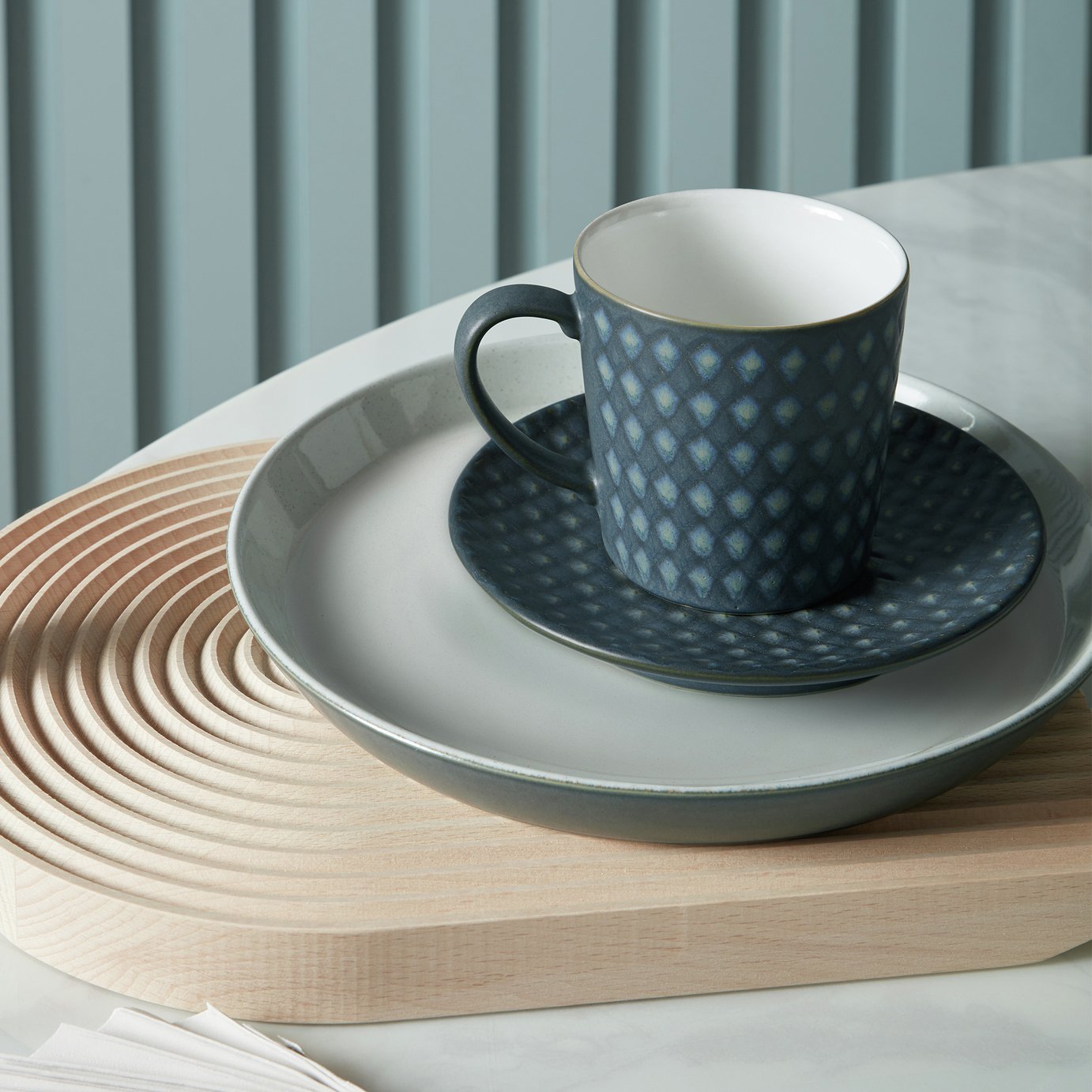 Denby Impression Set of 2 Stoneware Mugs - Charcoal