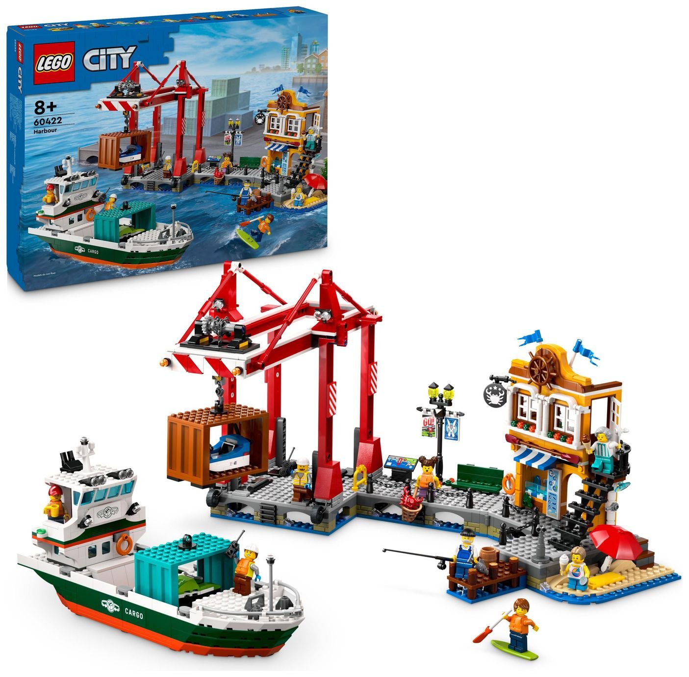 LEGO City Seaside Harbour with Cargo Ship Building Toy 60422
