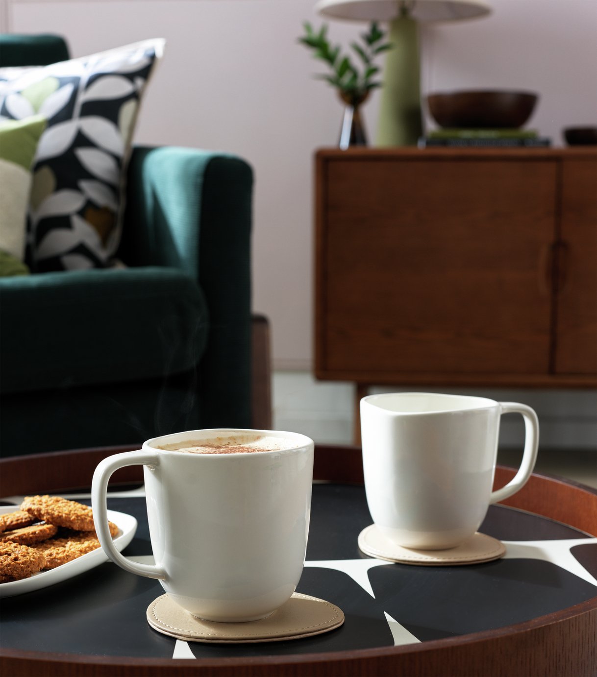 Habitat x Scion Set of 4 Stoneware Mugs - White