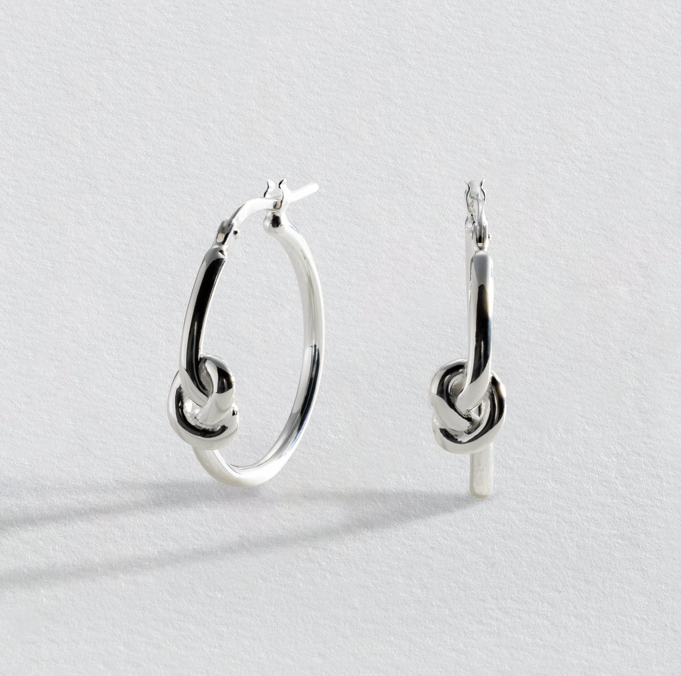 Revere Sterling Silver Knot Hoop Earrings