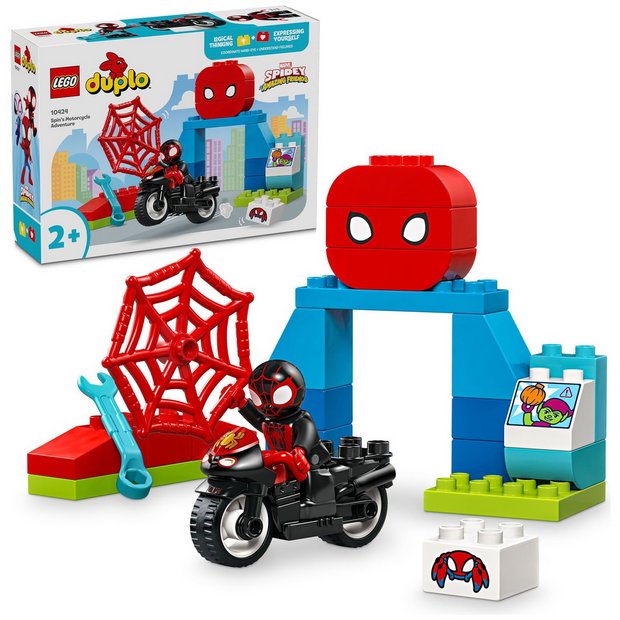 Buy LEGO DUPLO Marvel Spin s Motorcycle Adventure Set 10424 Early learning toys Argos