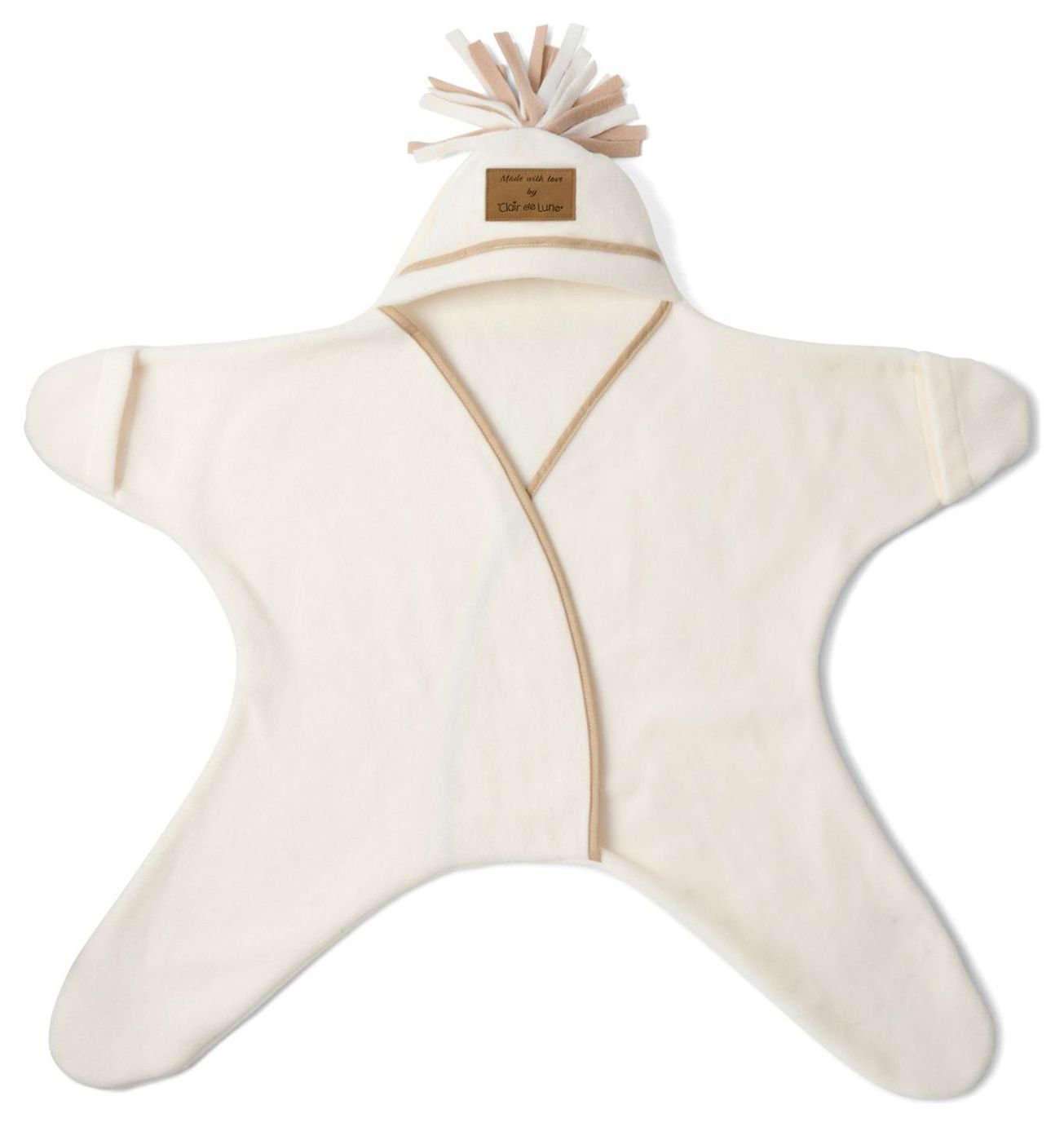 Clair De Lune Fleece Wrap Blanket - Cream