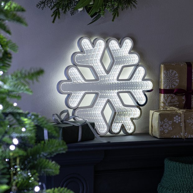Buy Habitat Tunnel Effect Snowflake Christmas Decoration Christmas table and room decorations Argos