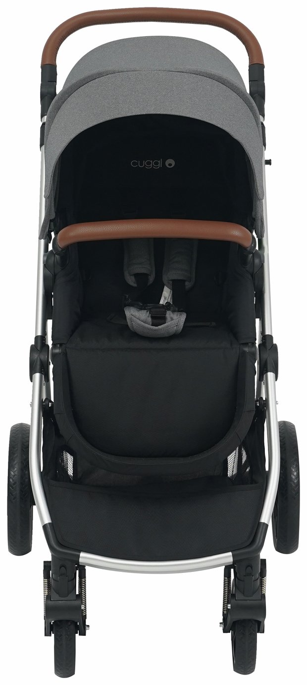 Cuggl Deluxe Pushchair with Footmuff and Rain Cover - Grey