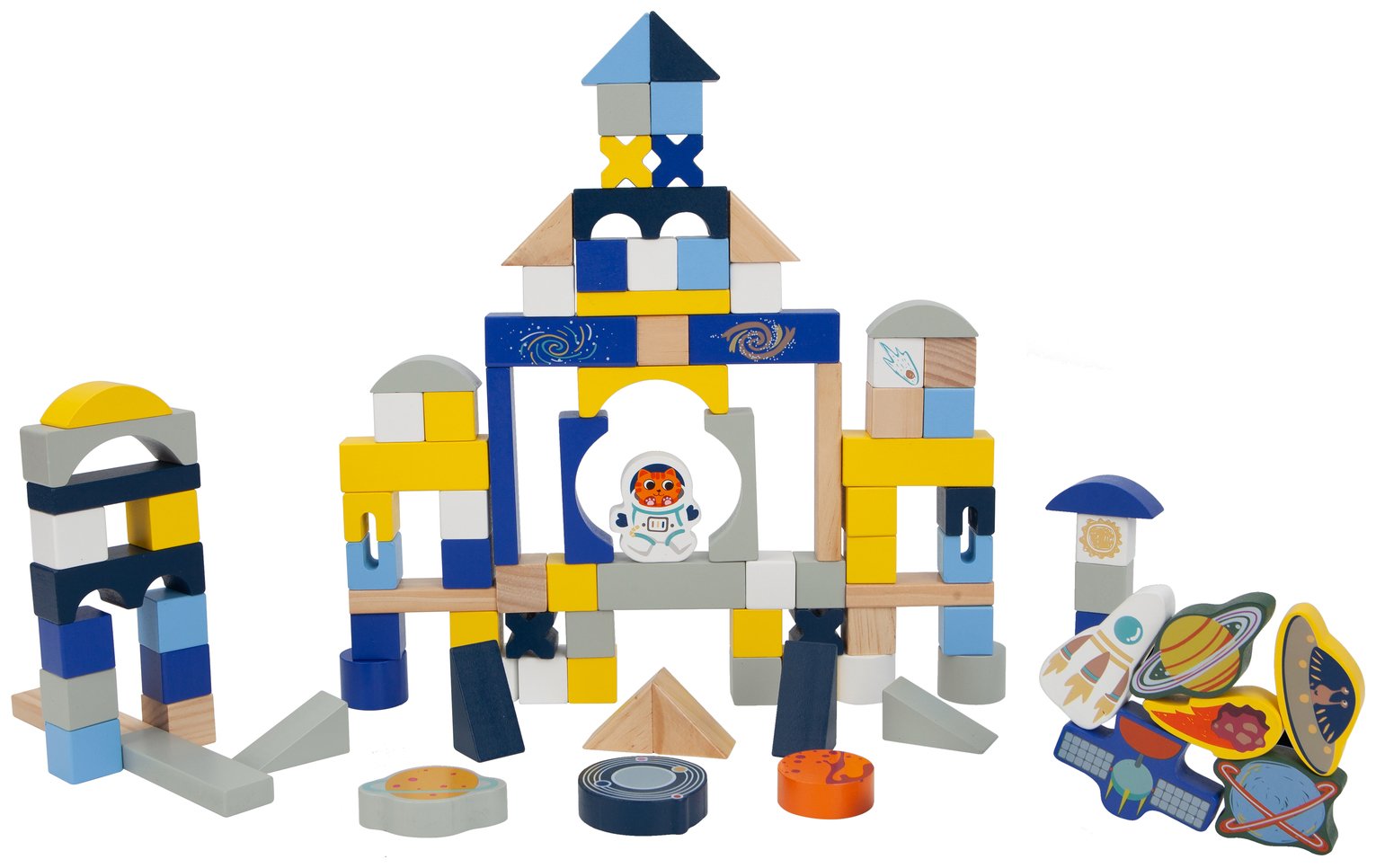 Chad Valley Wooden Space Blocks Set