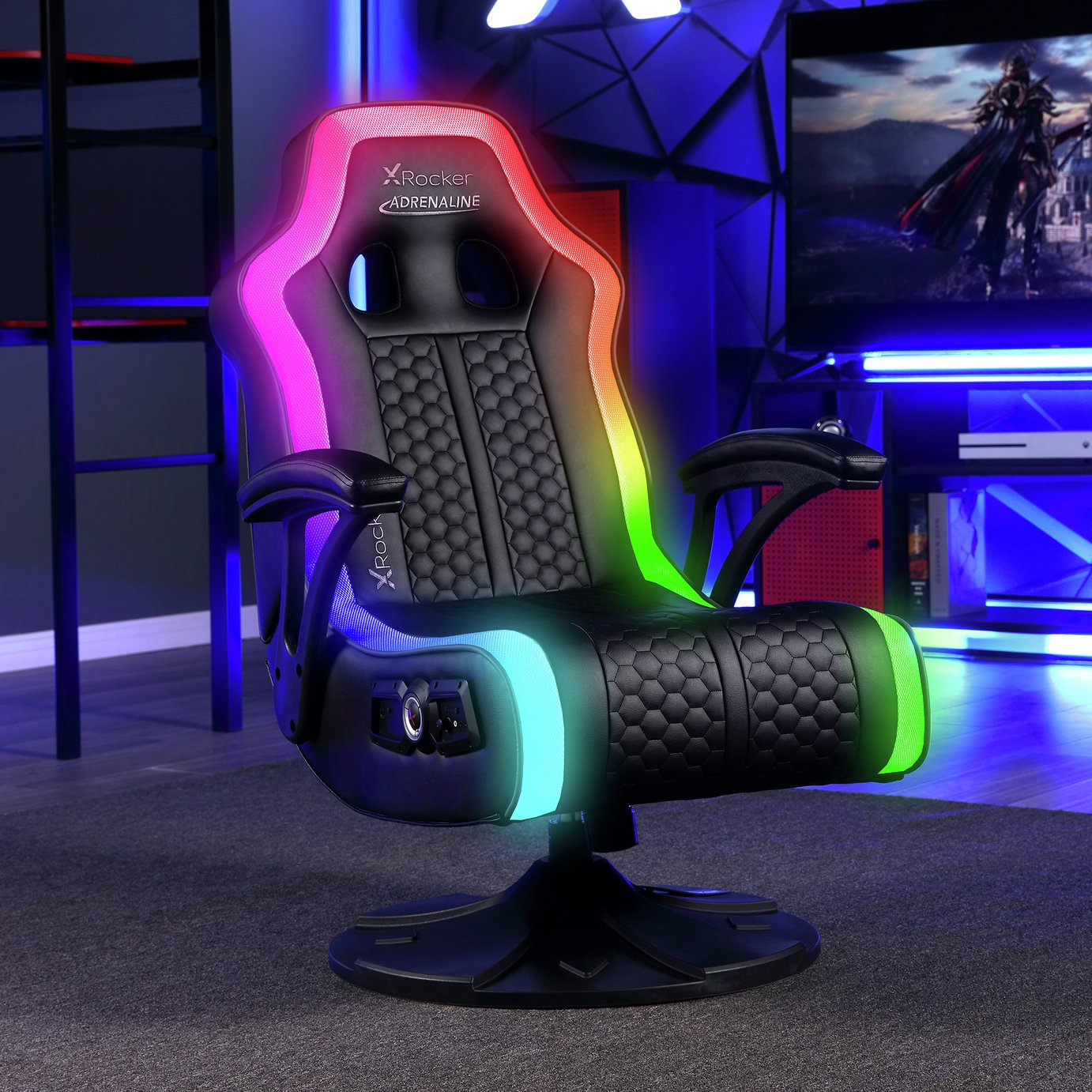 X Rocker Adrenaline RGB Stereo Gaming chair with LED Light